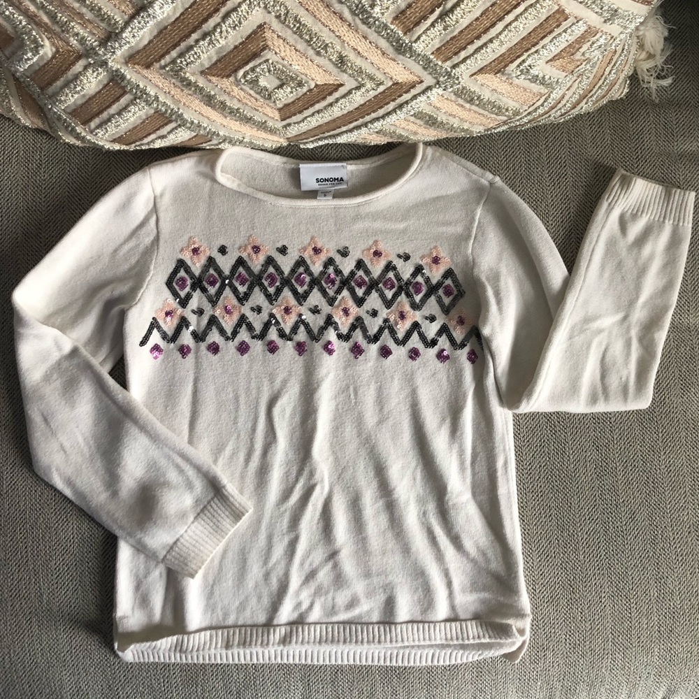 Size 5 Girls Beaded Sweater Top